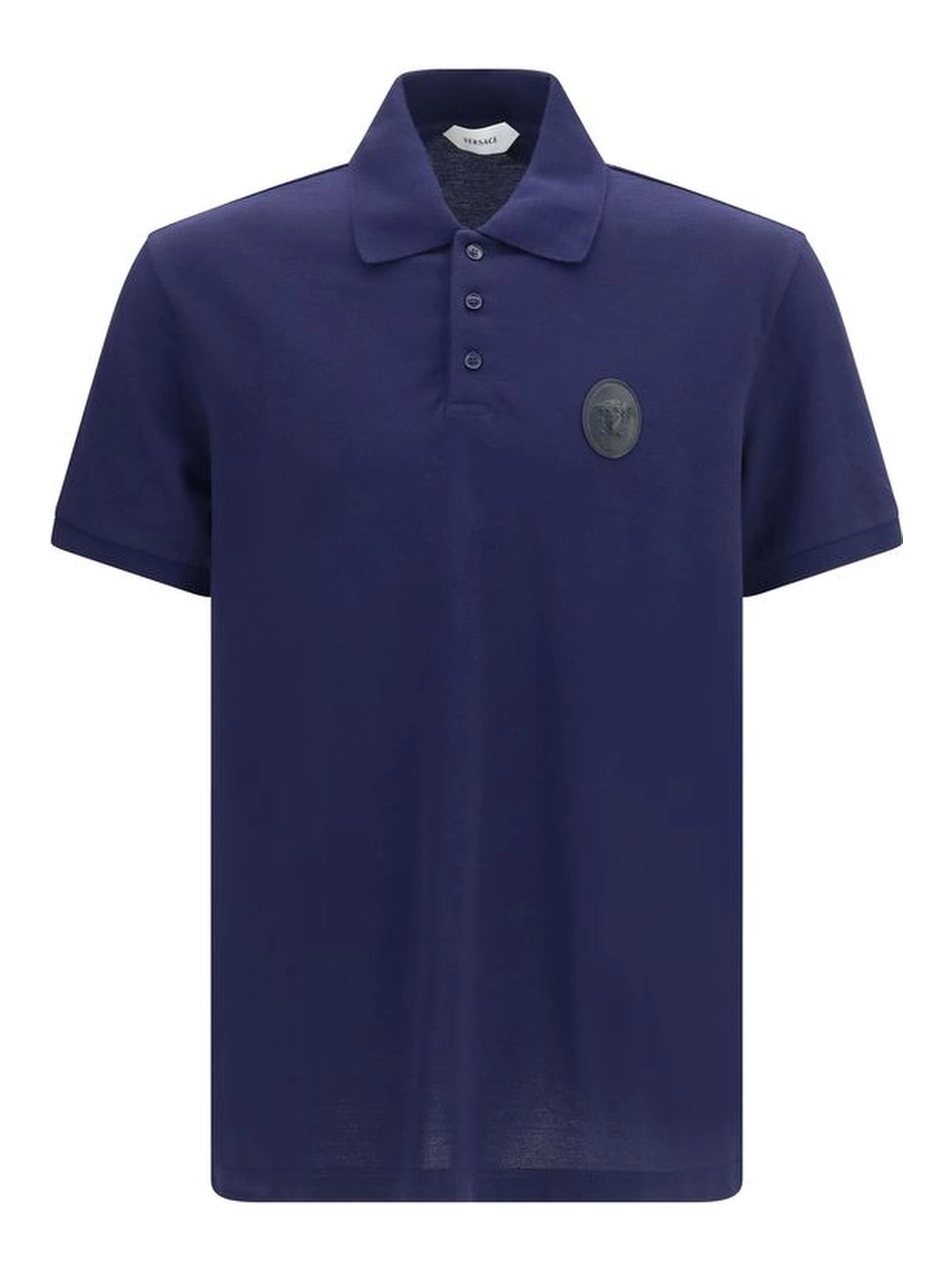 Blue Cotton Polo Shirt