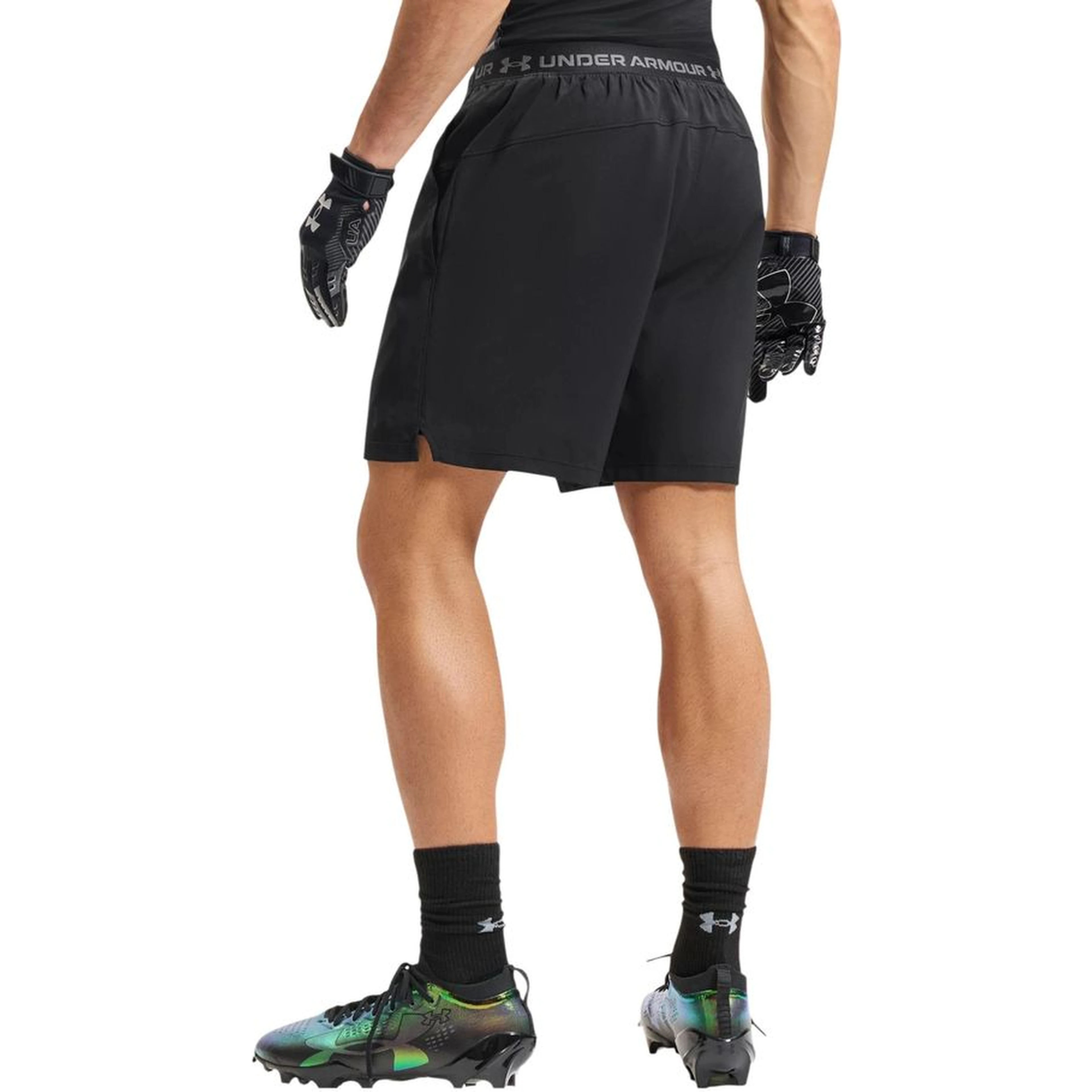 Black And White Polyester Bermuda Shorts
