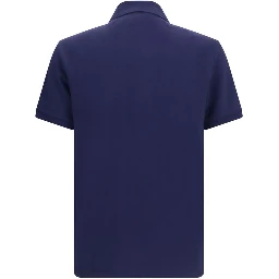 Blue Cotton Polo Shirt