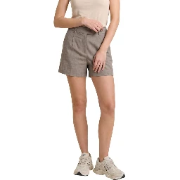 Beige Recycled Polyester Bermuda Shorts