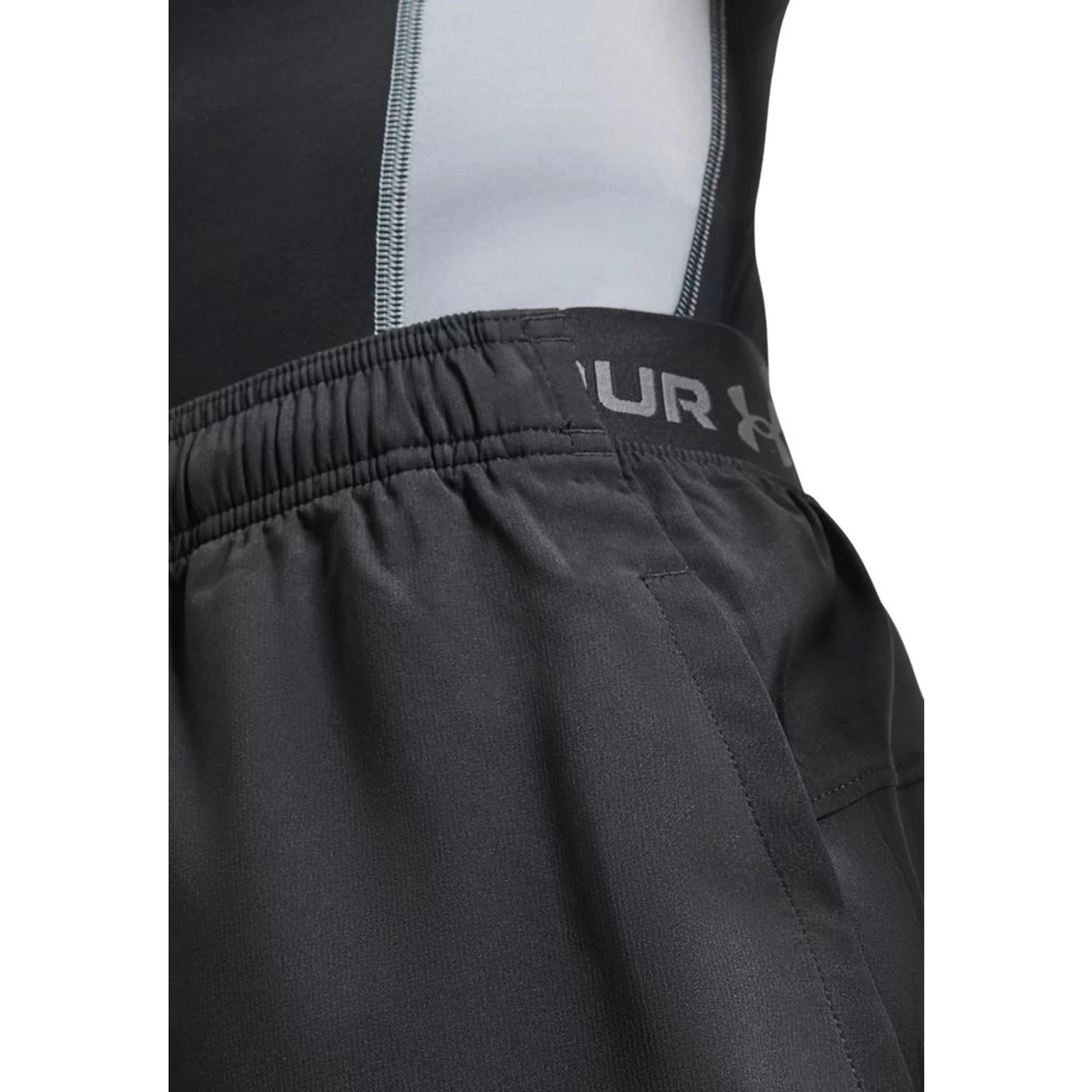 Black And White Polyester Bermuda Shorts