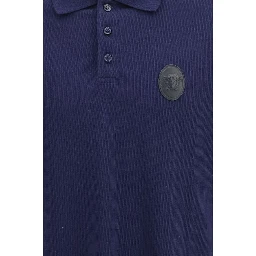 Blue Cotton Polo Shirt