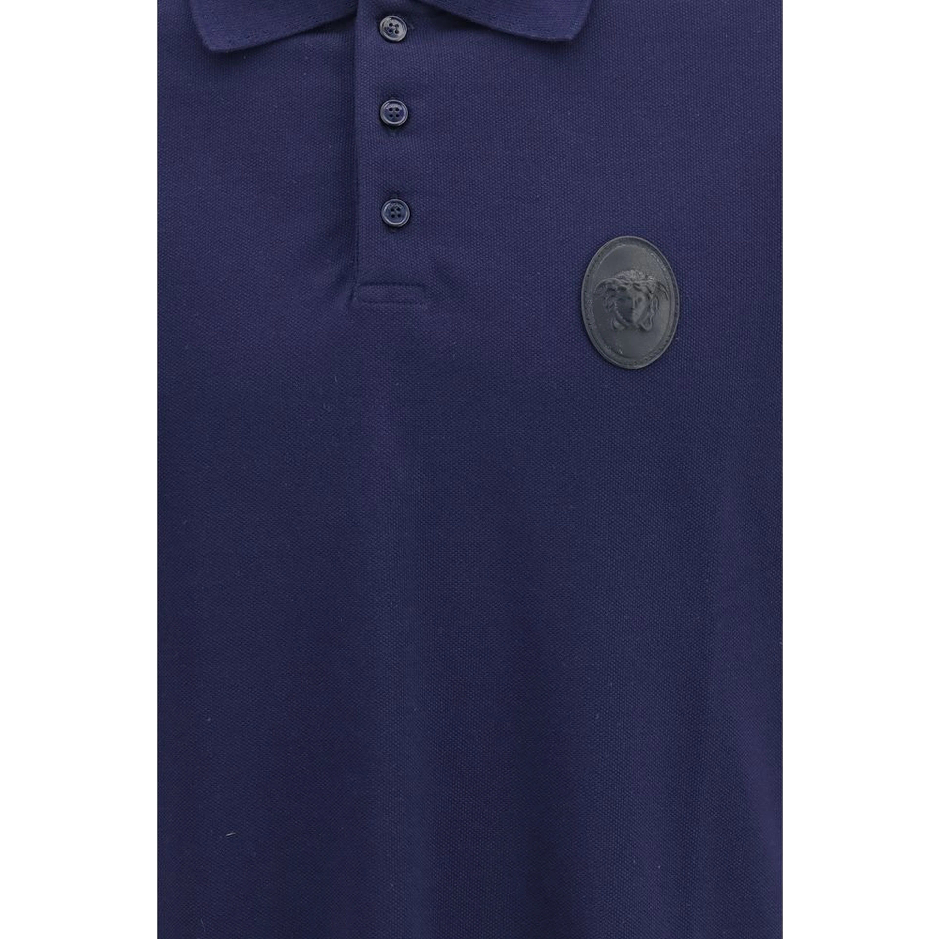 Blue Cotton Polo Shirt