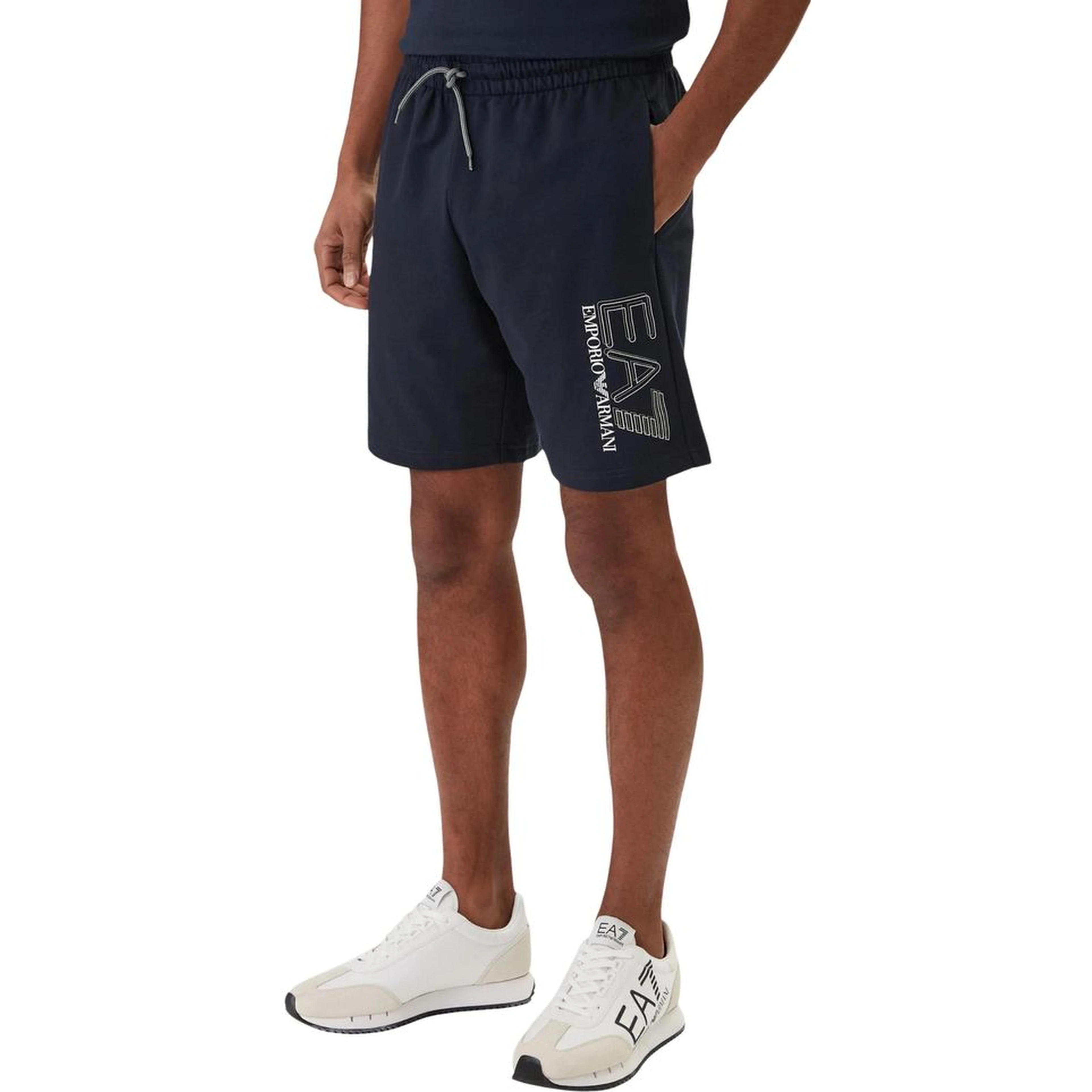 Blue Cotton Bermuda Shorts