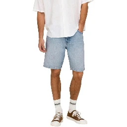 Light Blue Cotton Bermuda Shorts