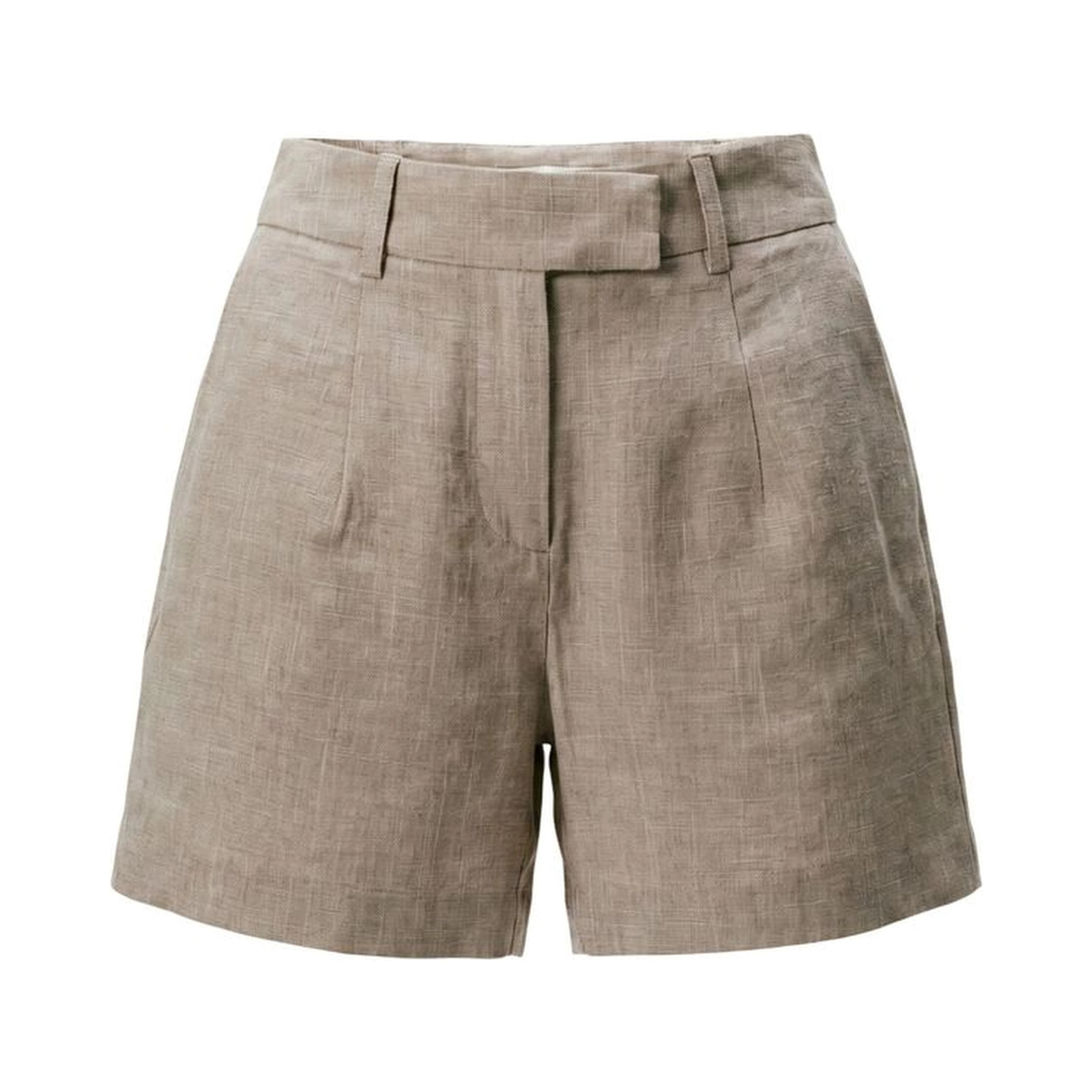 Beige Recycled Polyester Bermuda Shorts