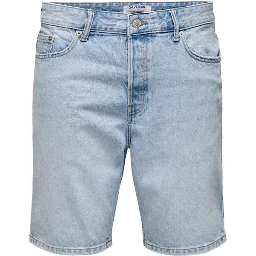 Light Blue Cotton Bermuda Shorts