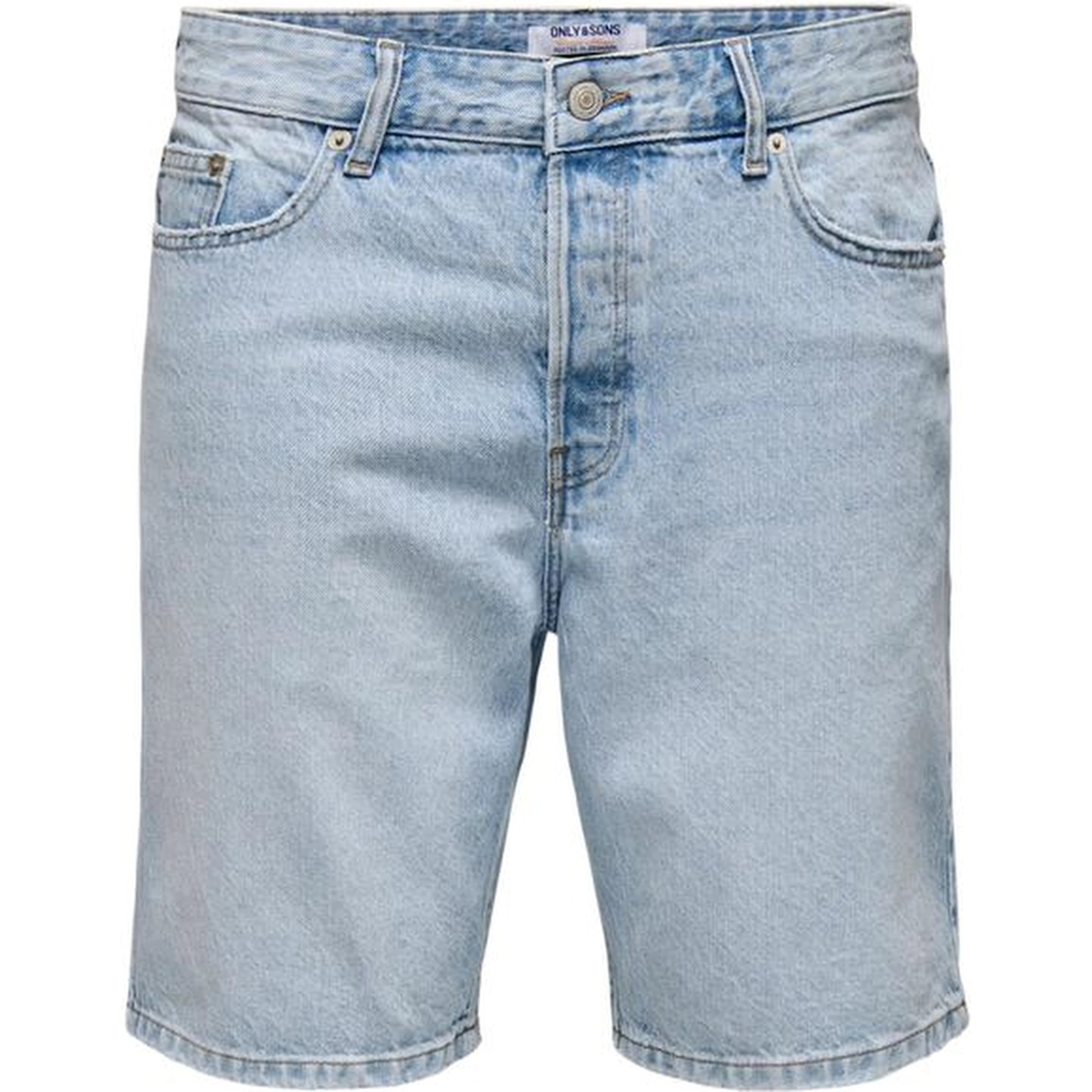 Light Blue Cotton Bermuda Shorts