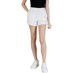 White Polyester Short And Mini Shorts