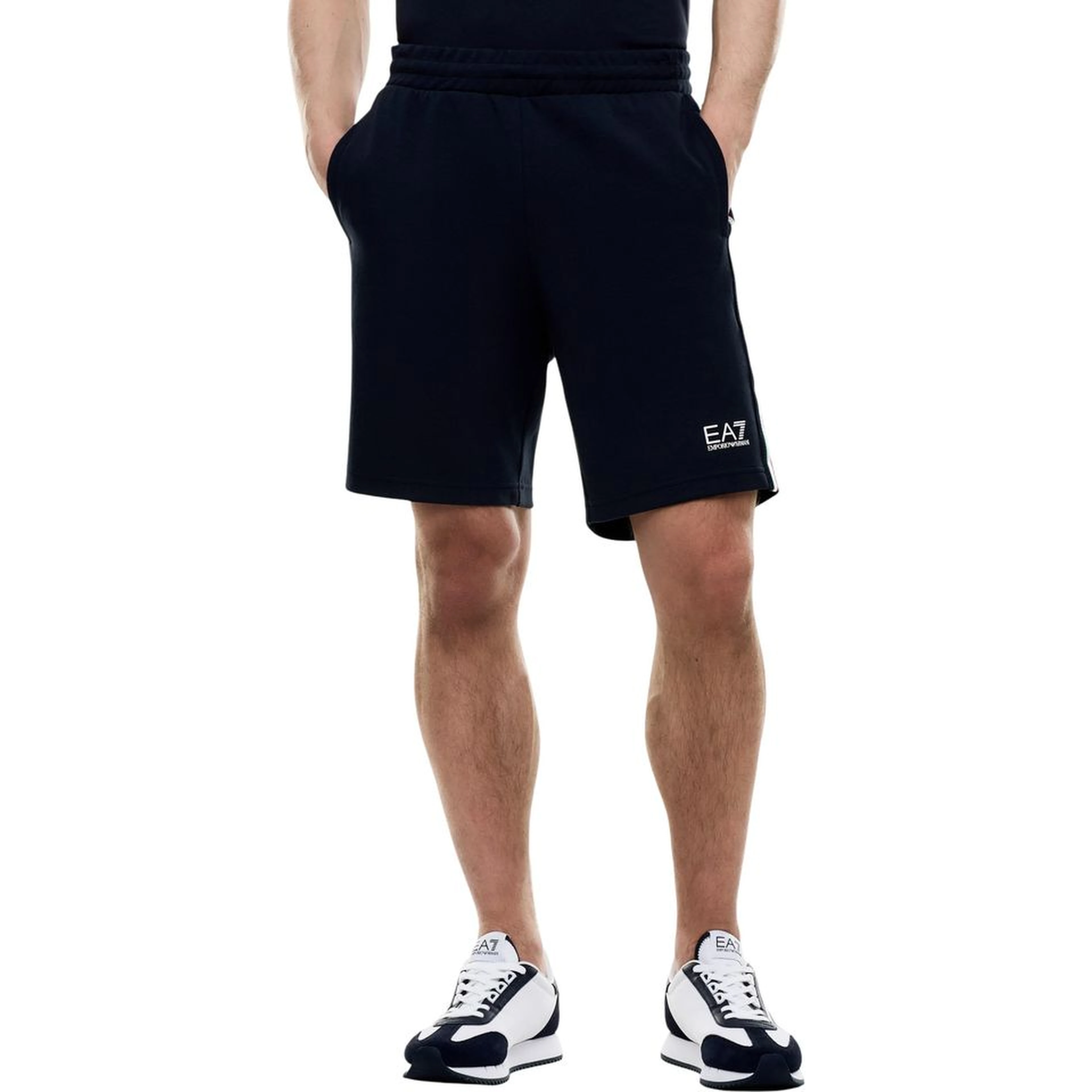 Blue Cotton Knee Length