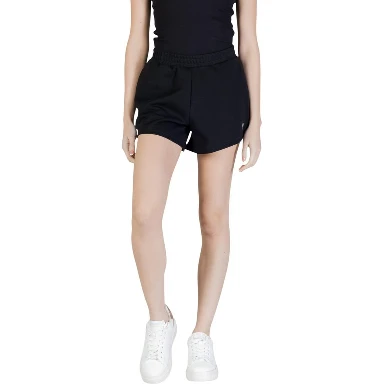 Black Polyester Short And Mini Shorts