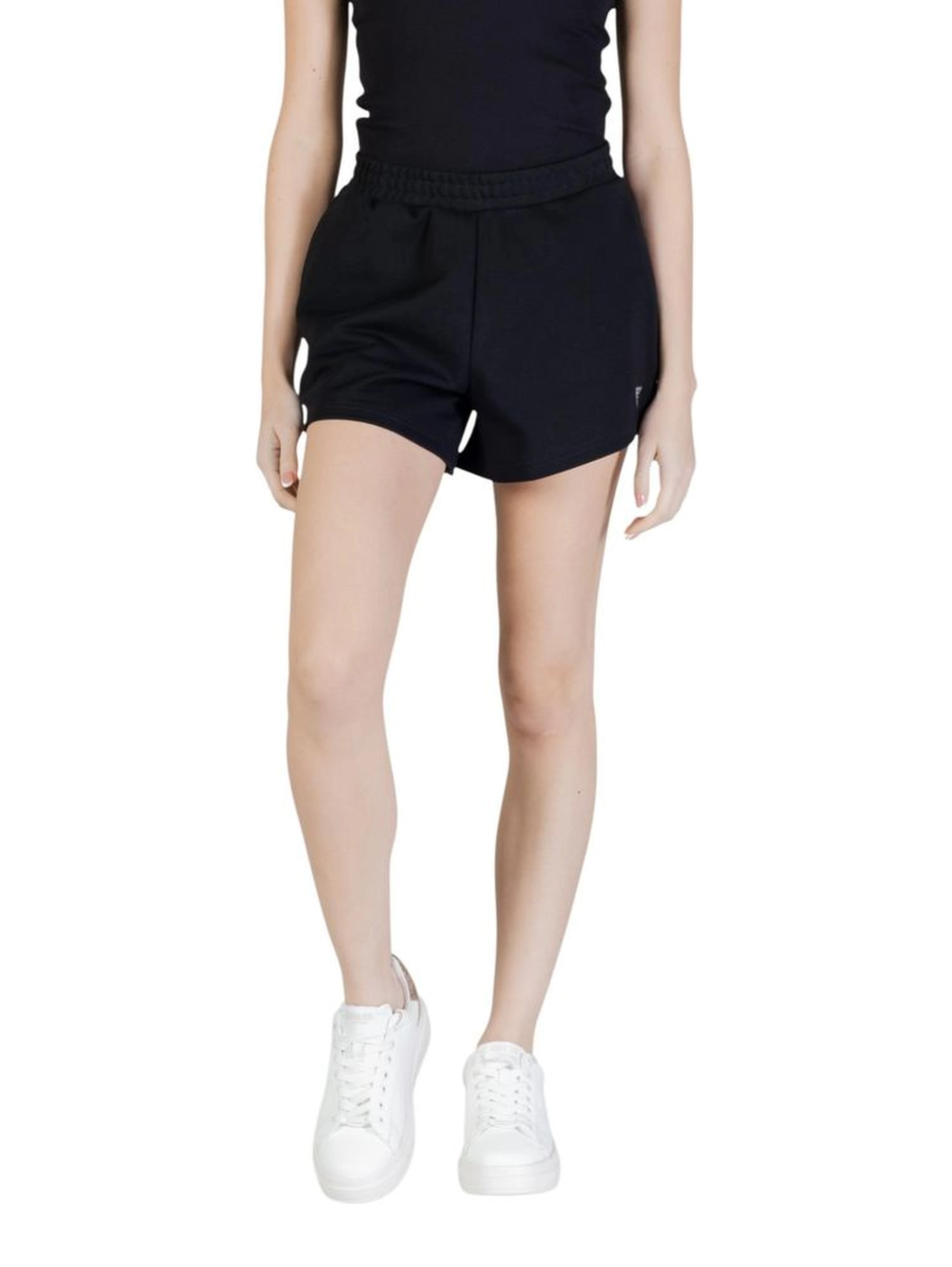Black Polyester Short And Mini Shorts