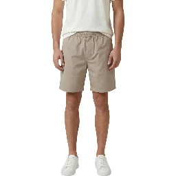 Beige Cotton Knee Length