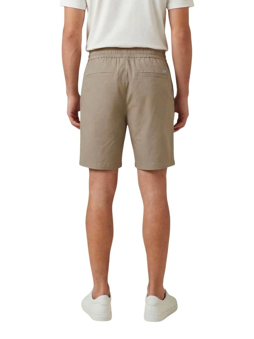 Beige Cotton Knee Length