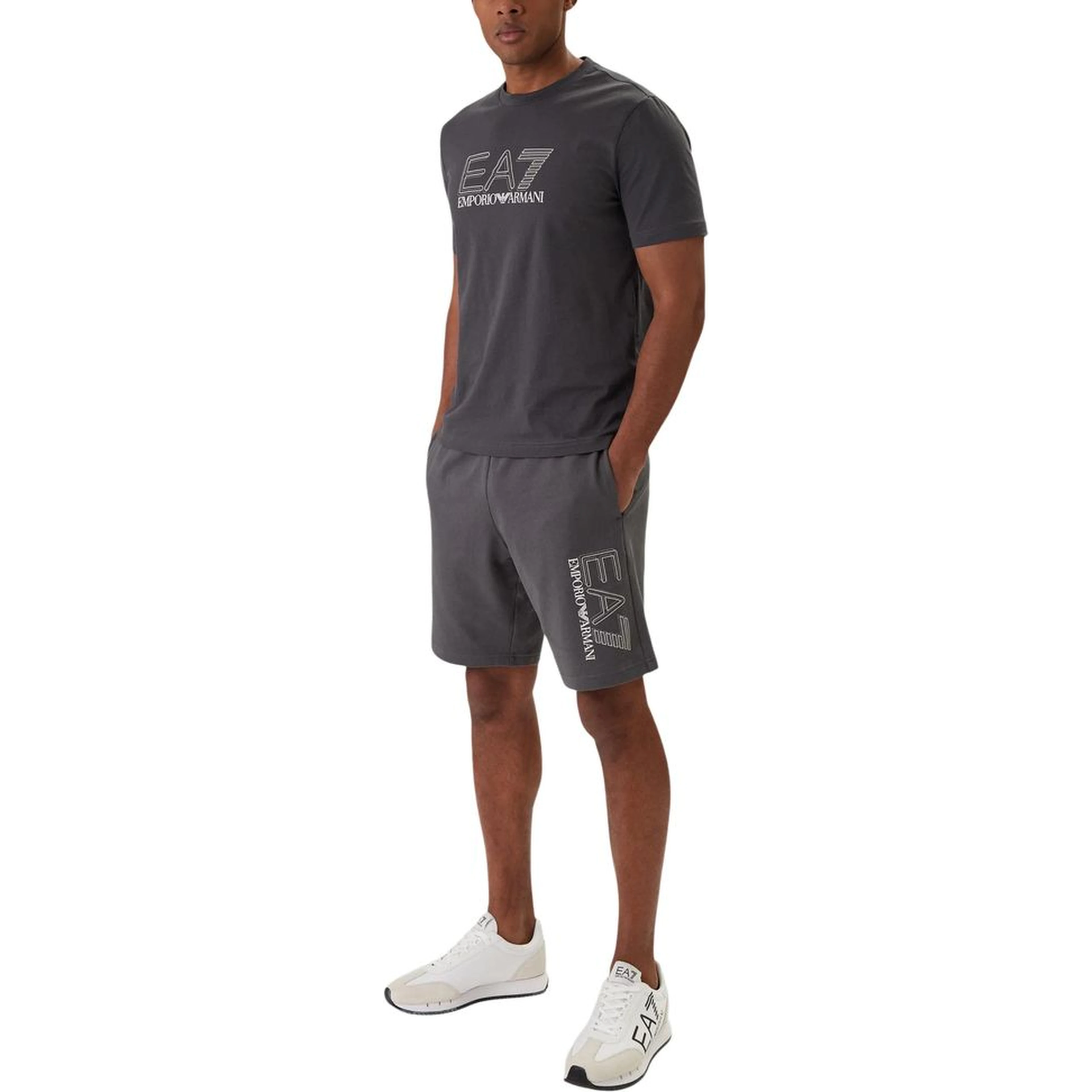Gray Cotton Bermuda Shorts