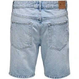 Light Blue Cotton Bermuda Shorts