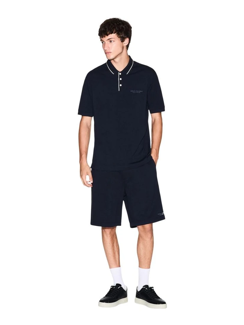 Blue Cotton Knee Length