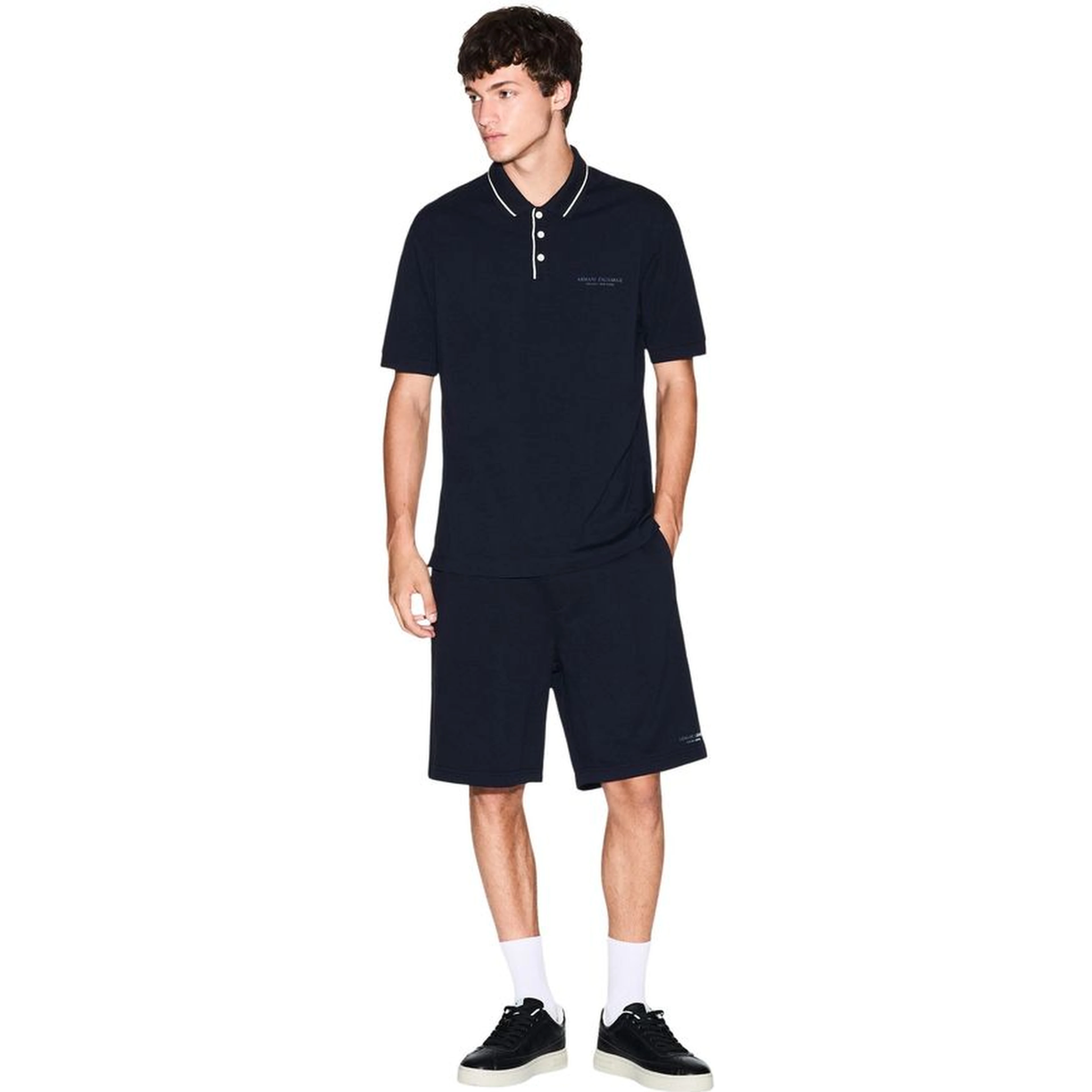 Blue Cotton Knee Length