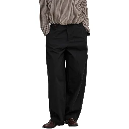 Black Cotton Cargo Pants