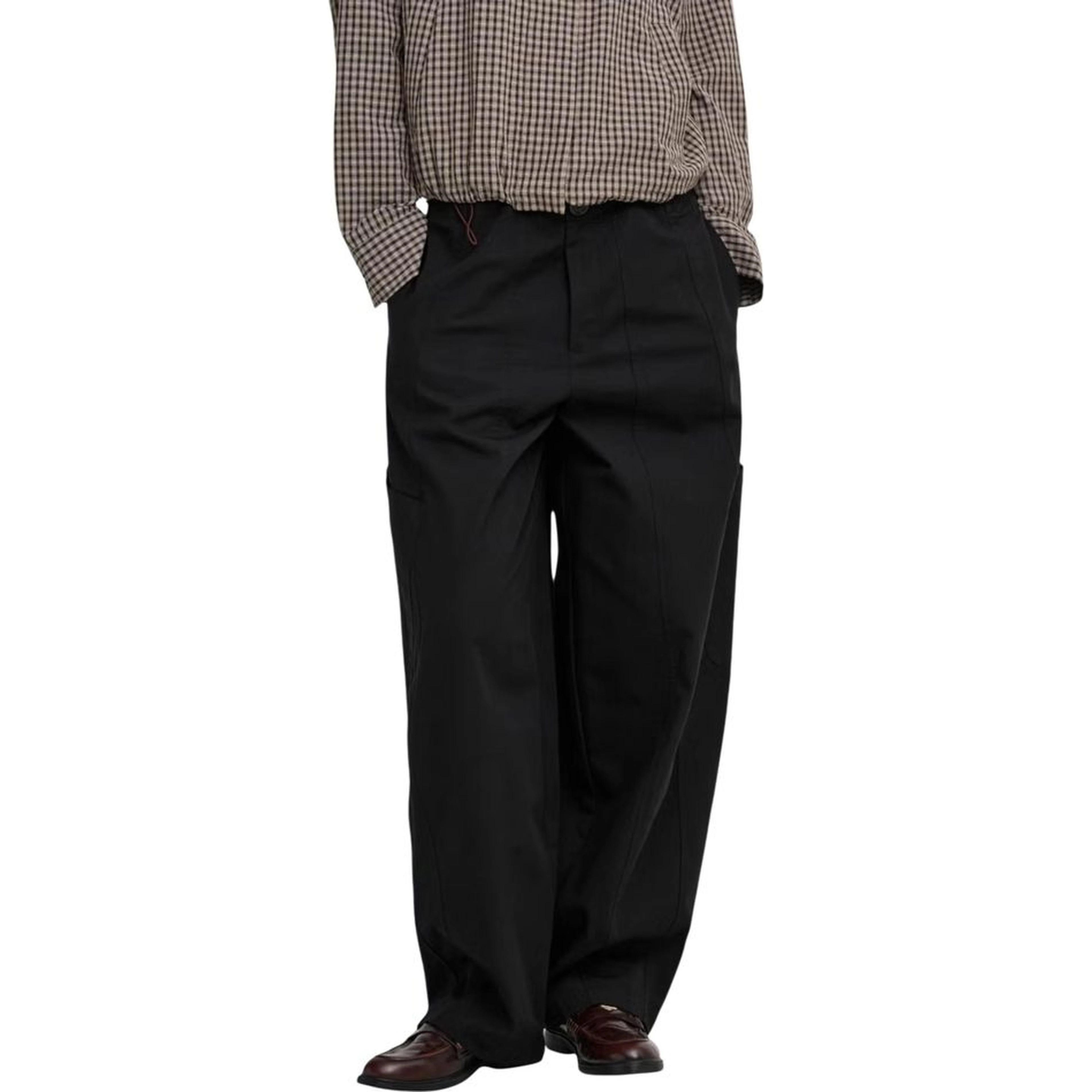 Black Cotton Cargo Pants