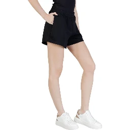 Black Polyester Short And Mini Shorts