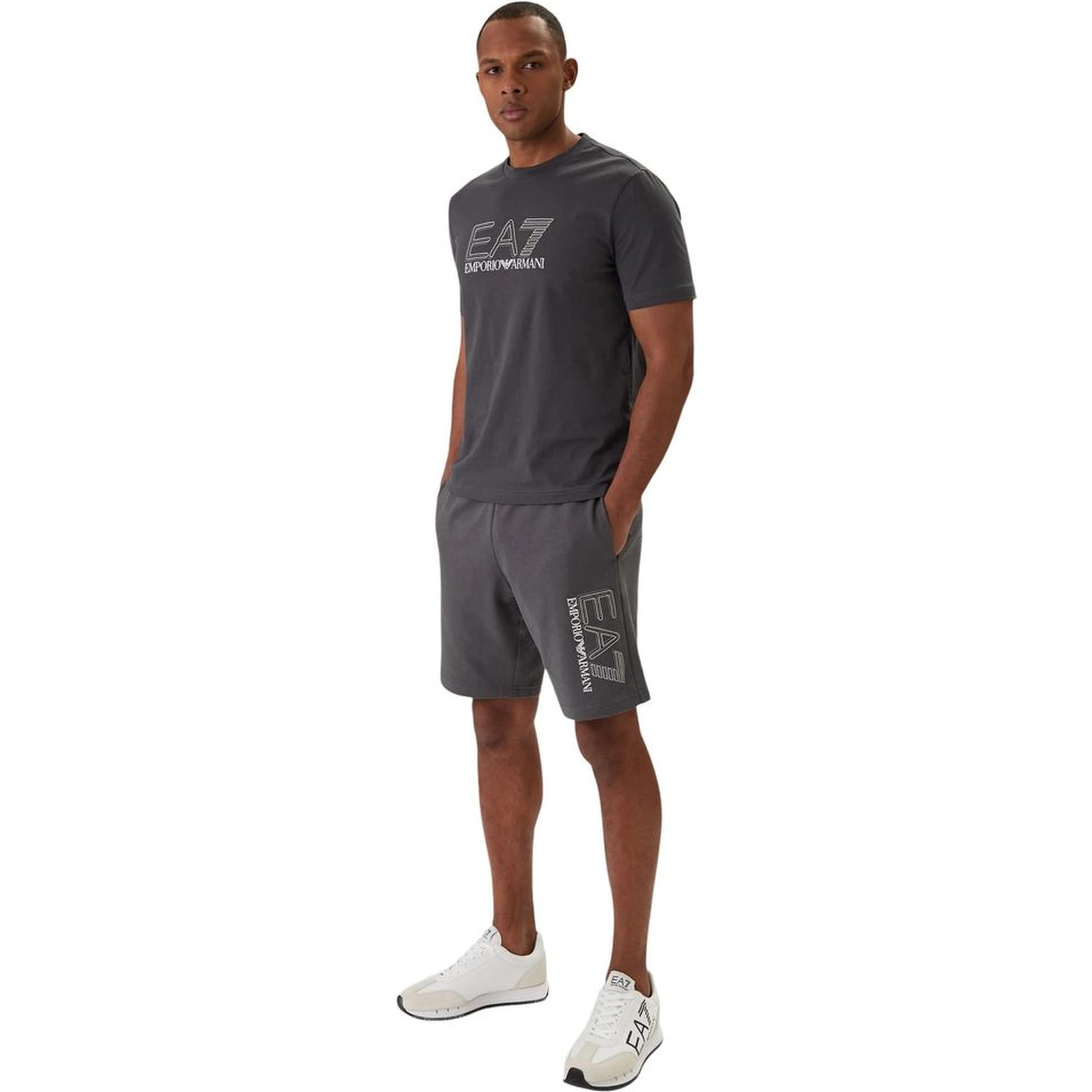Gray Cotton Bermuda Shorts