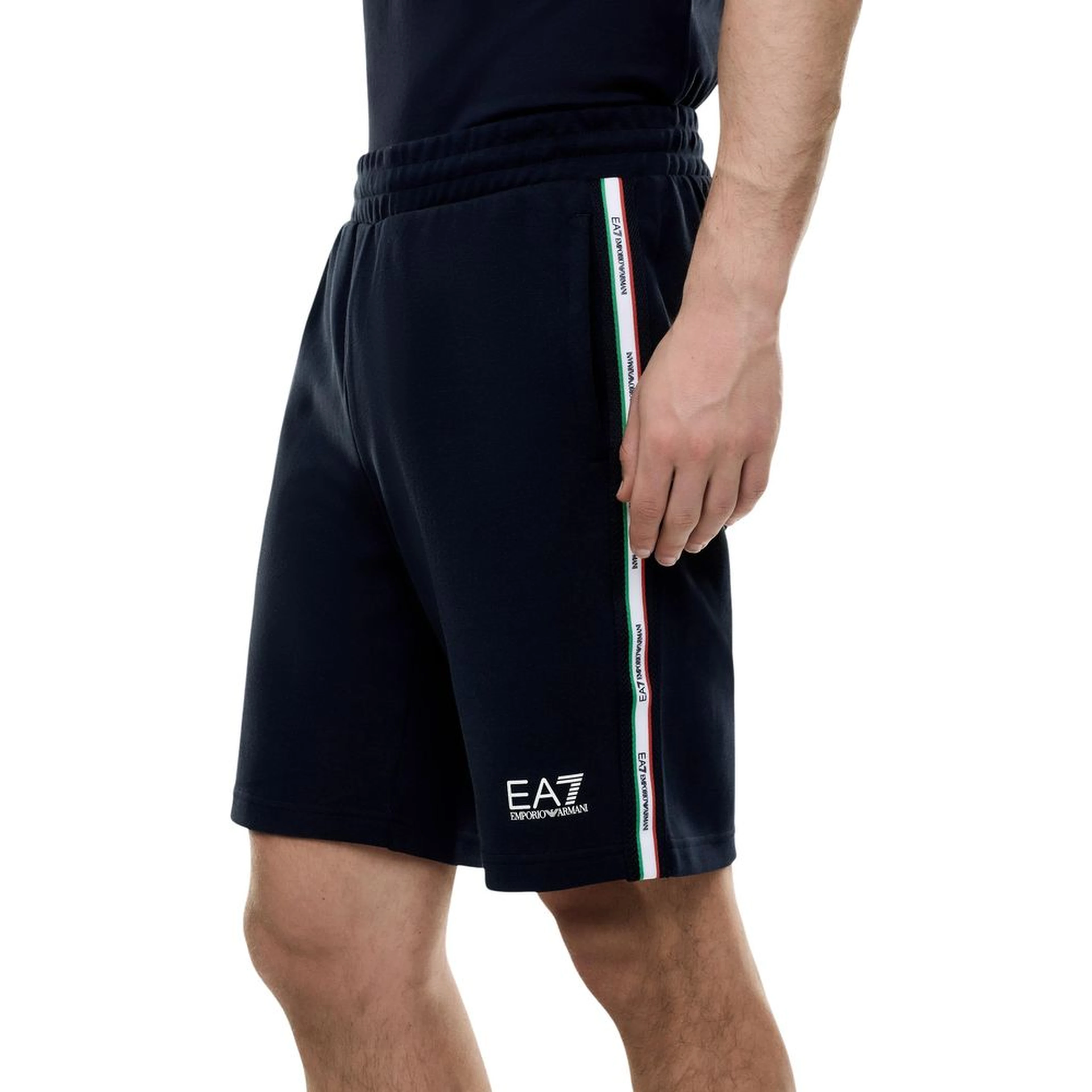 Blue Cotton Knee Length