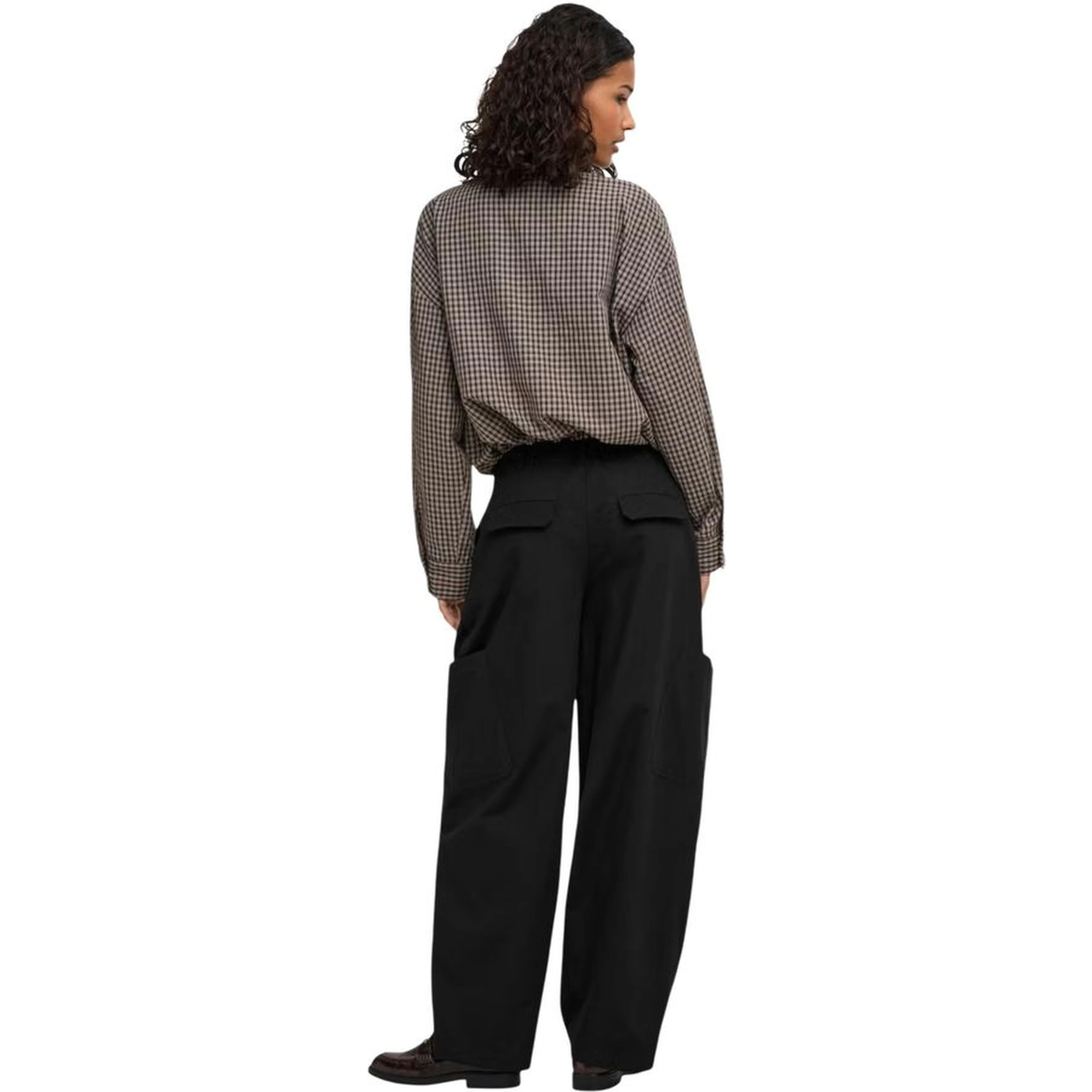 Black Cotton Cargo Pants