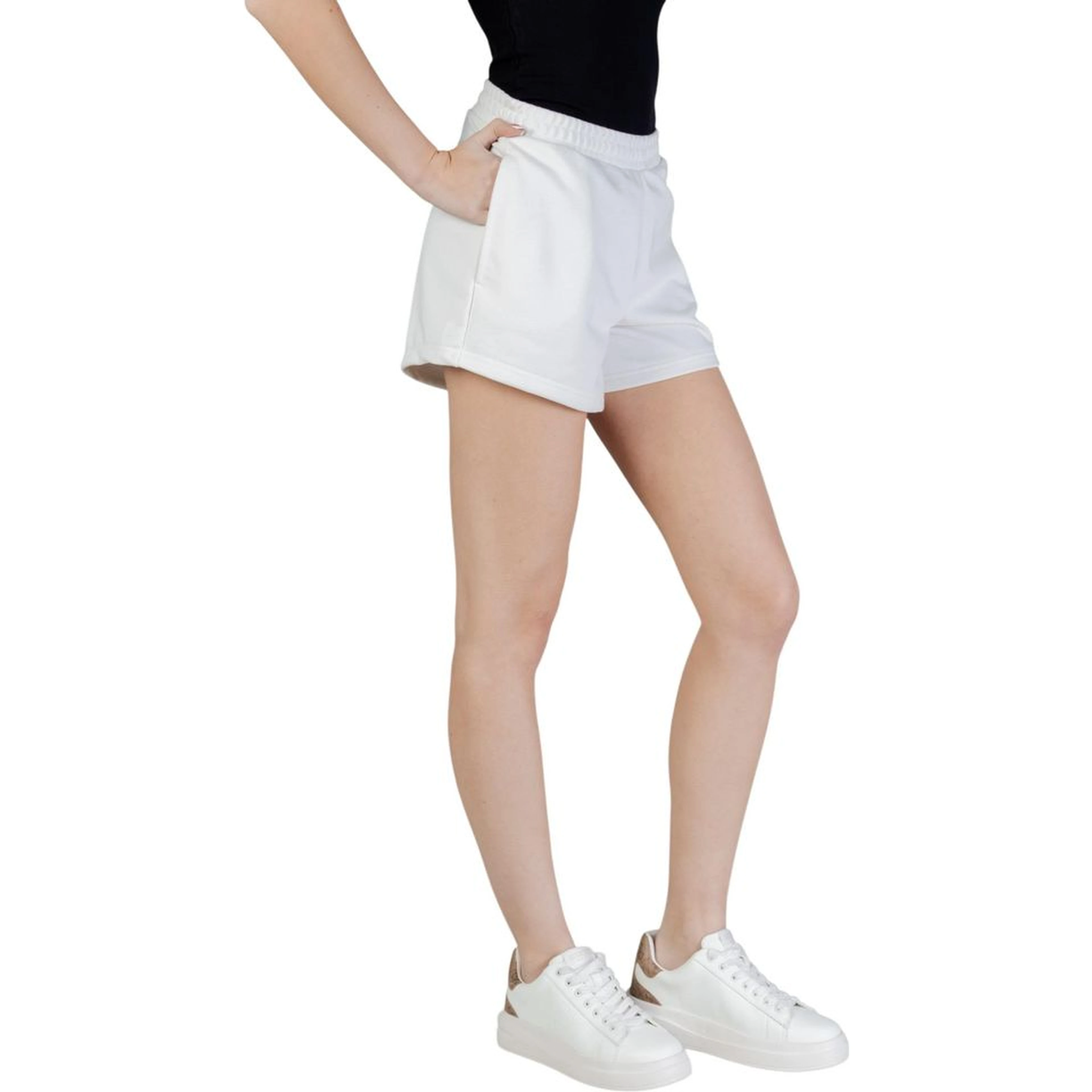 White Polyester Short And Mini Shorts