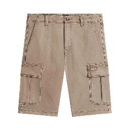 Beige Recycled Cotton Cargo Shorts