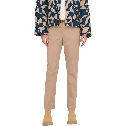 Beige Cotton Chino Pants