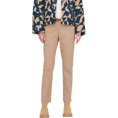 Beige Cotton Chino Pants