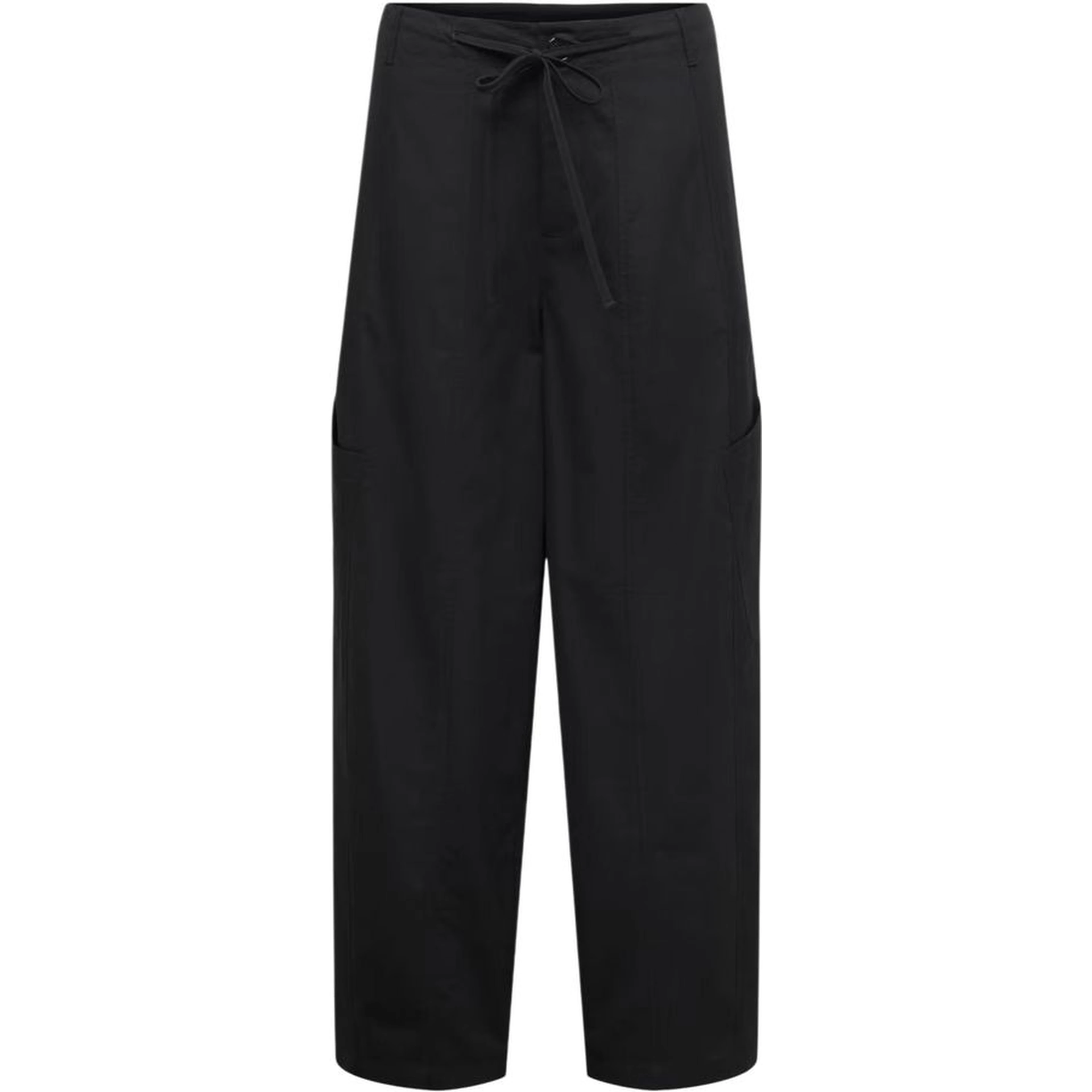 Black Cotton Cargo Pants