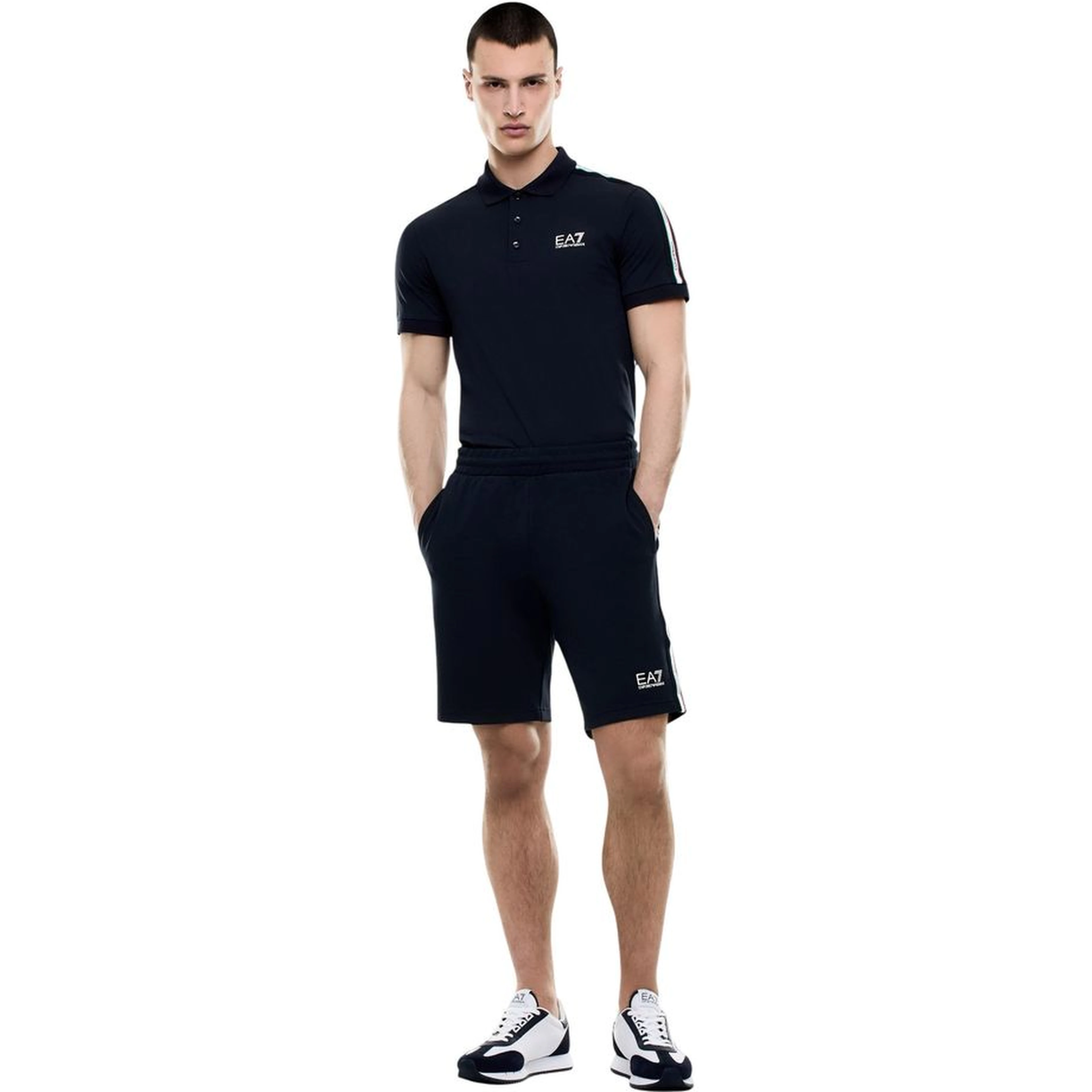 Blue Cotton Knee Length