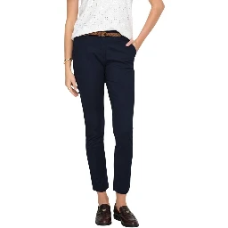 Blue Cotton Chino Pants