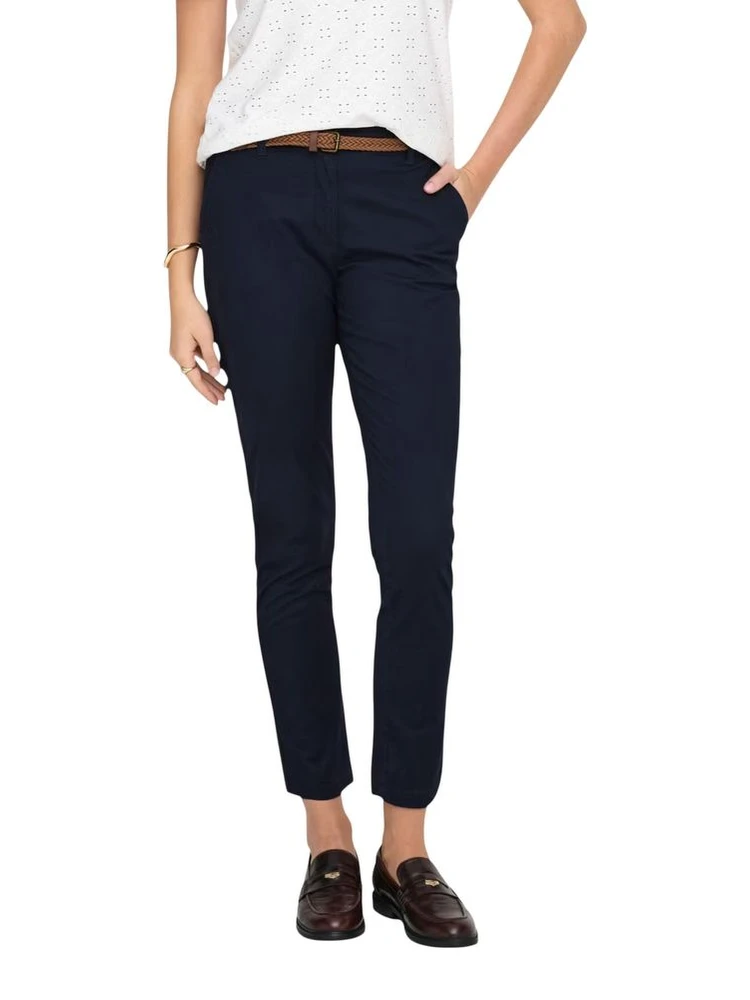 Blue Cotton Chino Pants