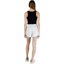 White Polyester Short And Mini Shorts