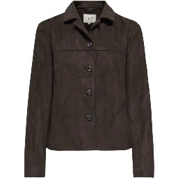 Brown Polyester Full-Length Jacket