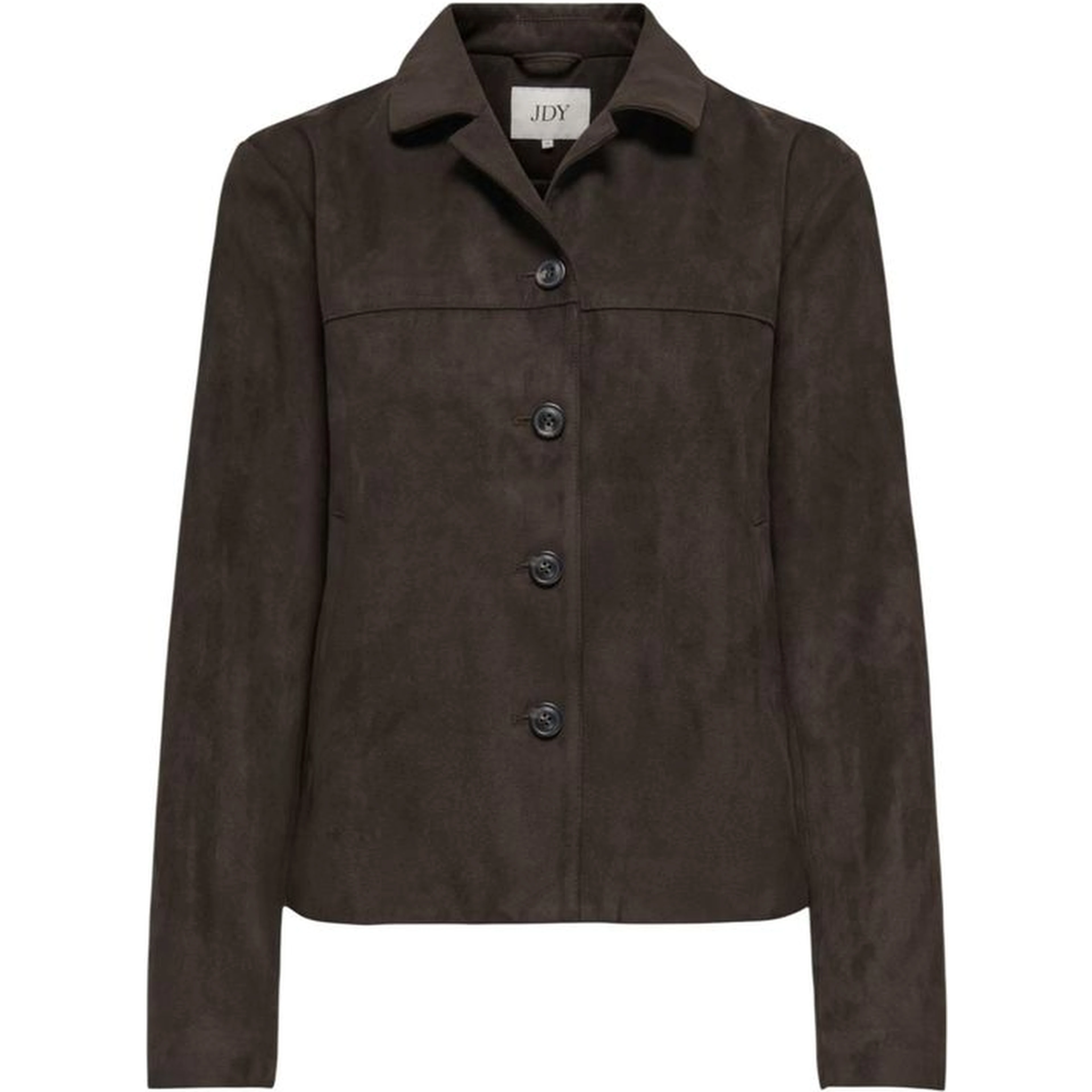 Brown Polyester Full-Length Jacket