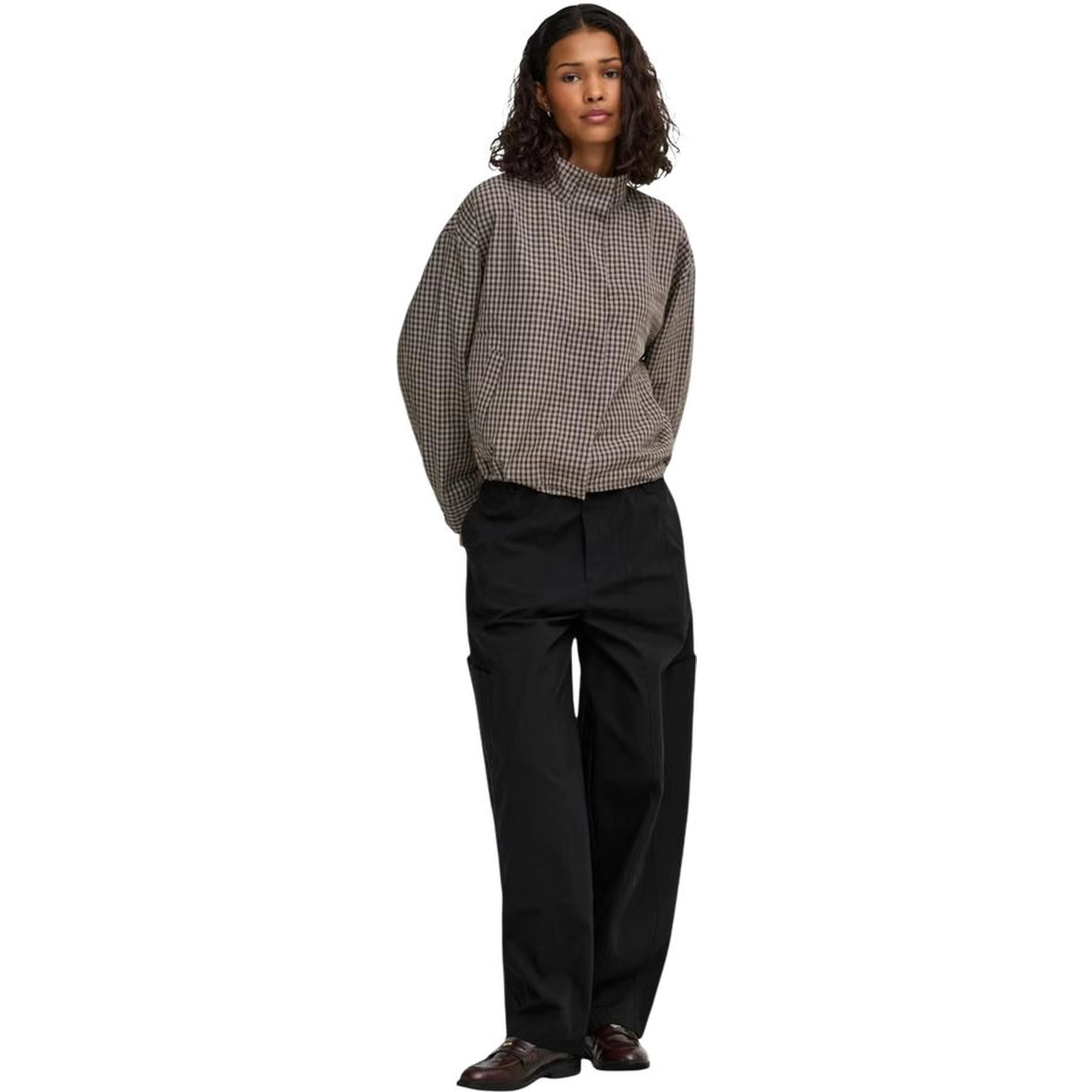 Black Cotton Cargo Pants