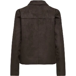 Brown Polyester Full-Length Jacket