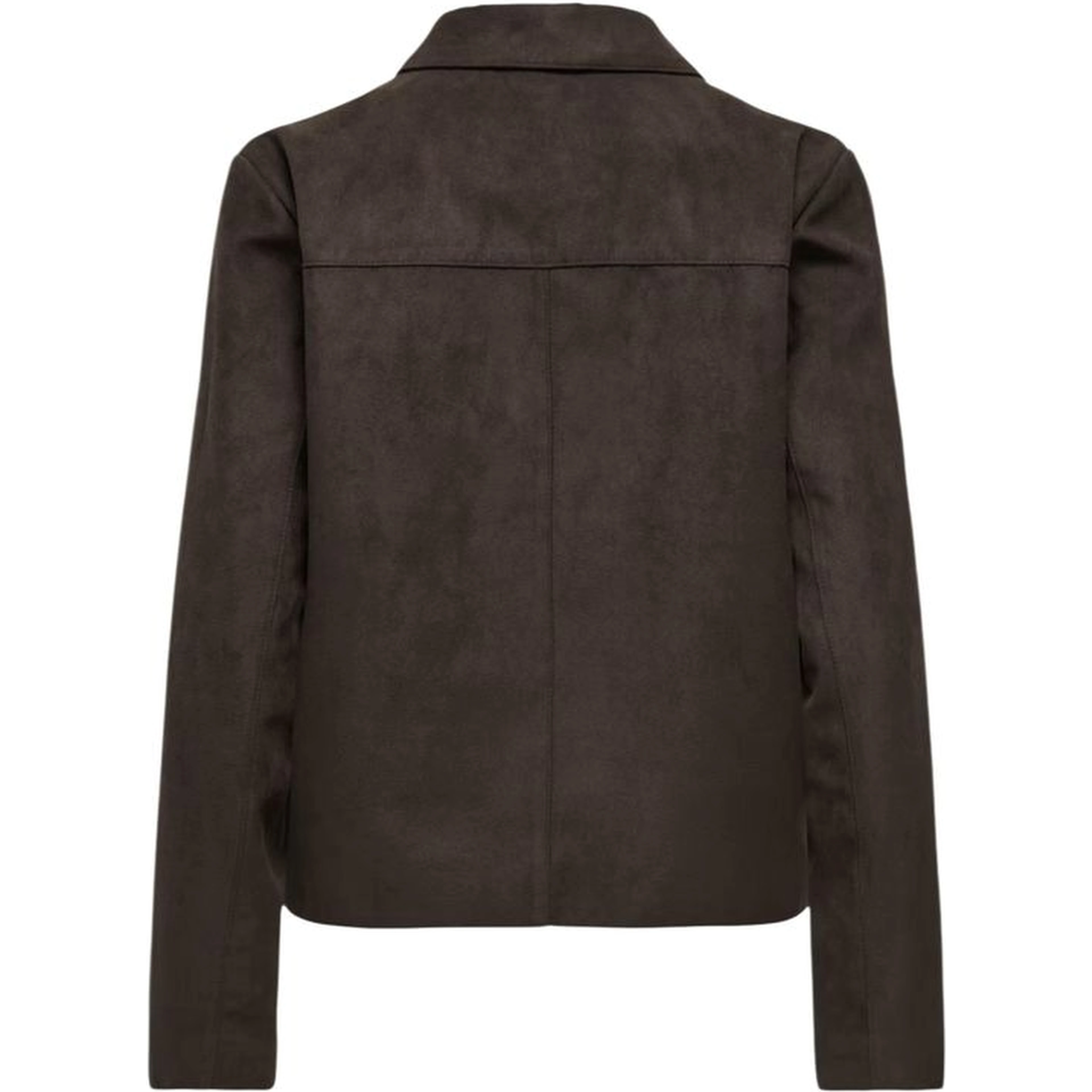 Brown Polyester Full-Length Jacket
