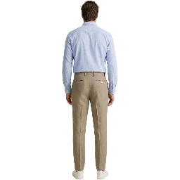 Beige Linen Casual Pants