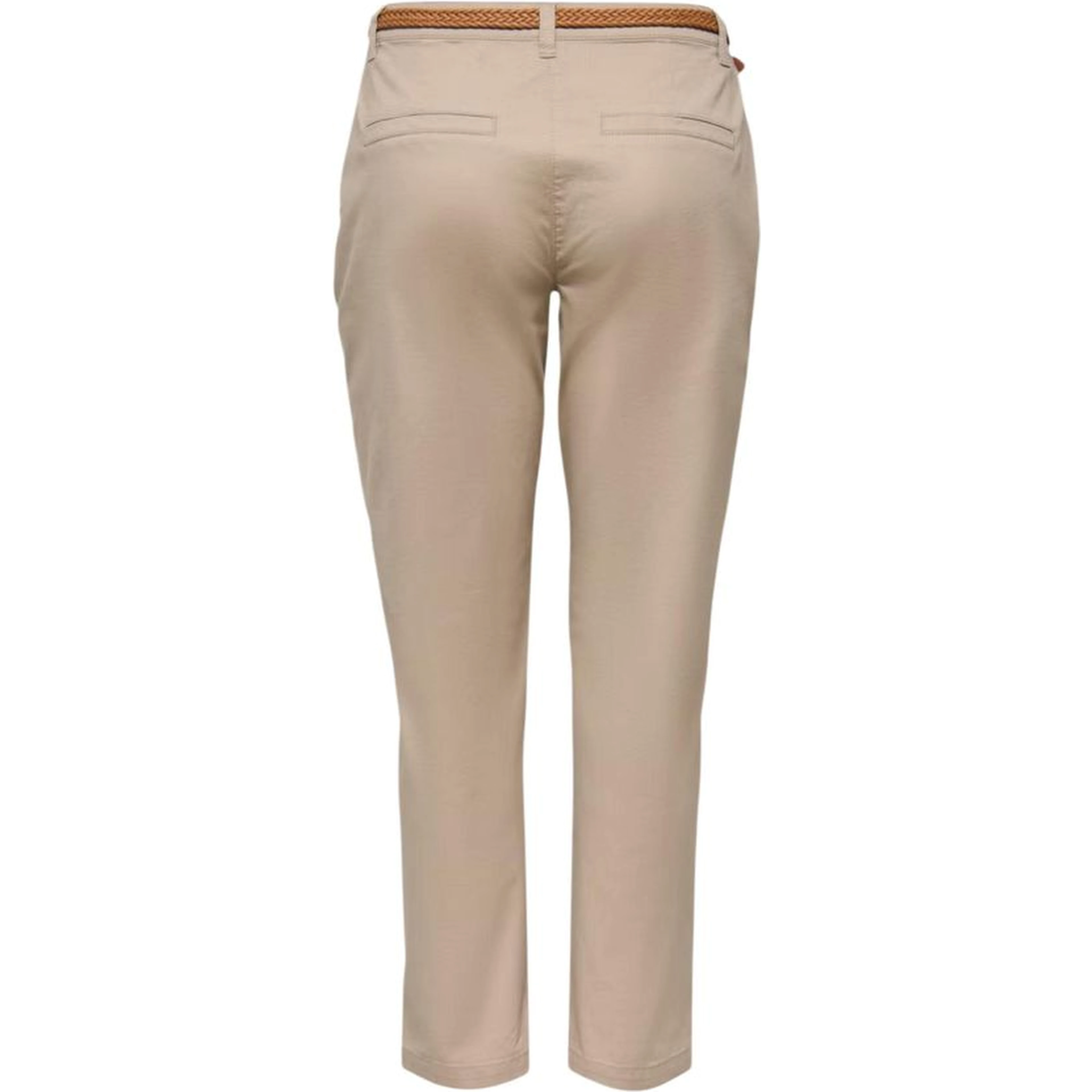 Beige Cotton Chino Pants