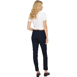 Blue Cotton Chino Pants