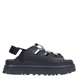 Black Polyethylene Flat Sandals