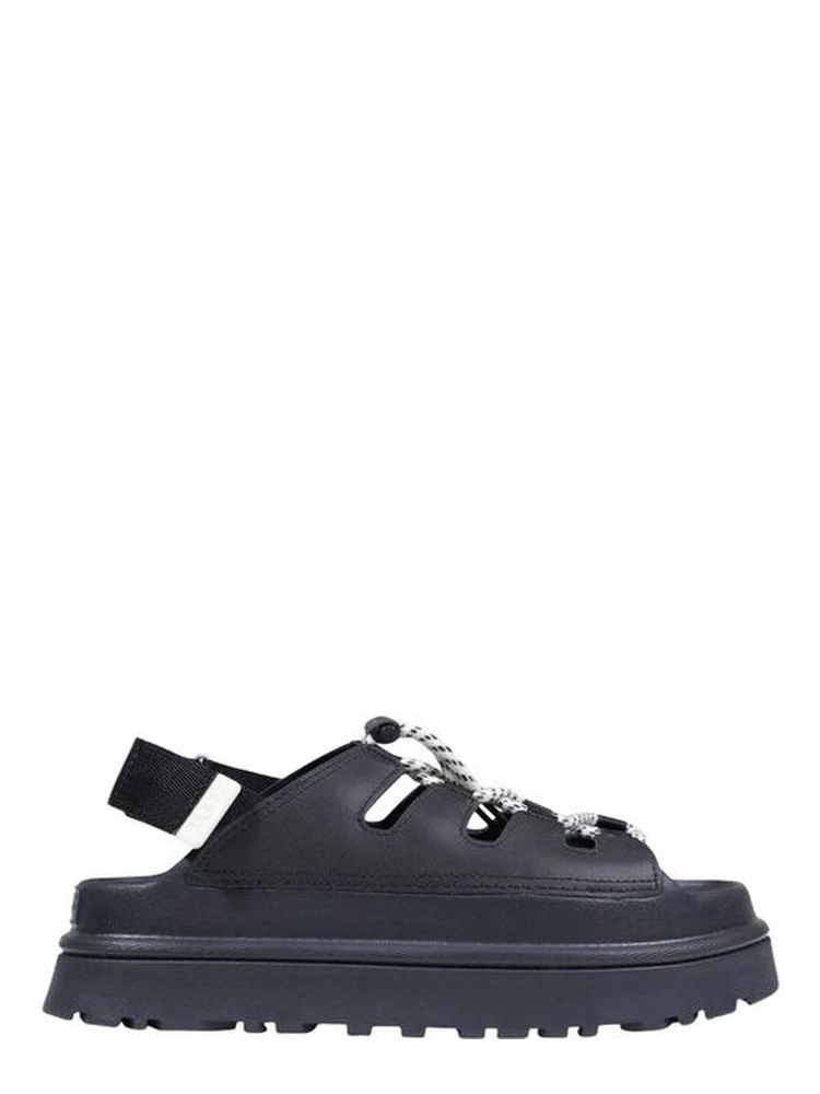 Black Polyethylene Flat Sandals