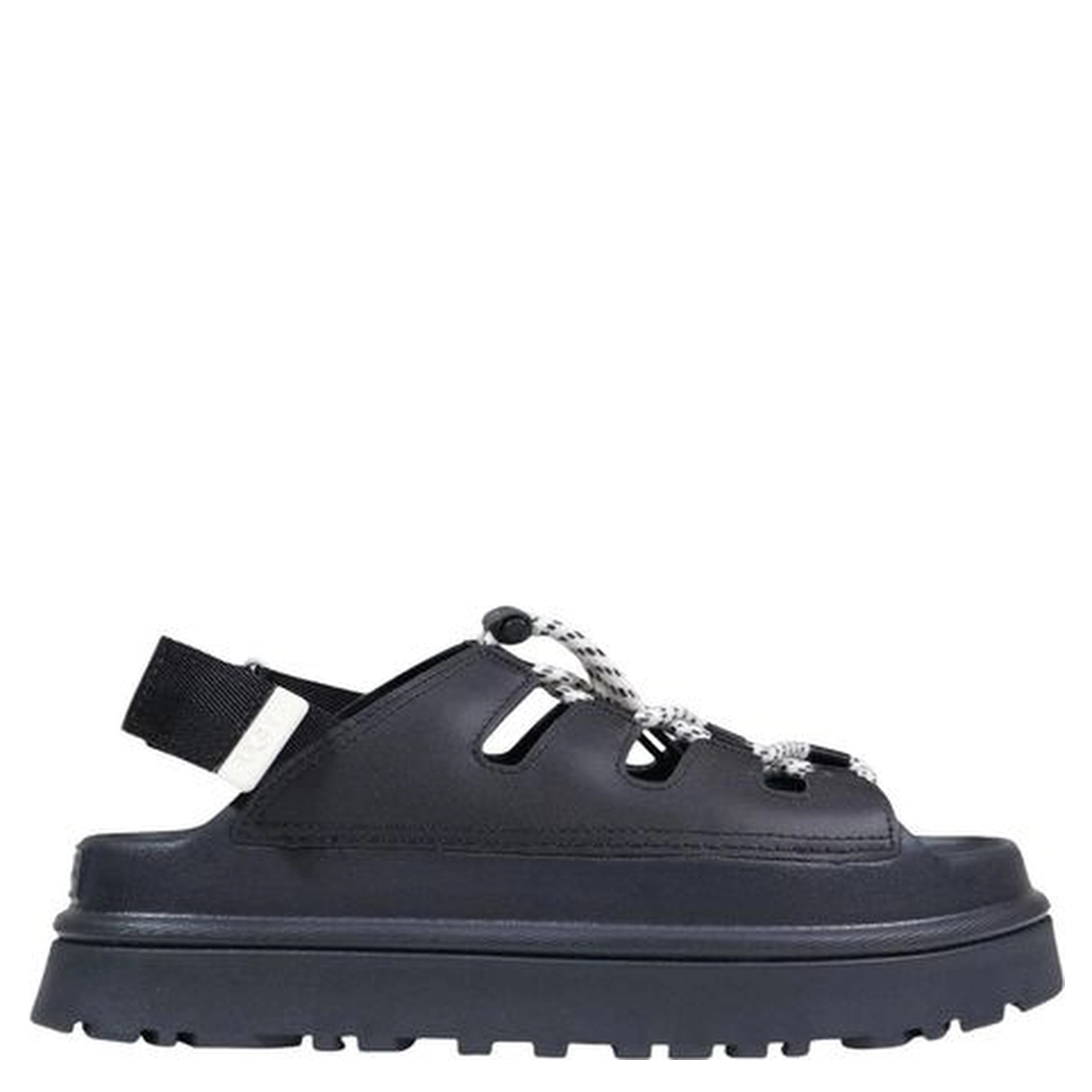 Black Polyethylene Flat Sandals