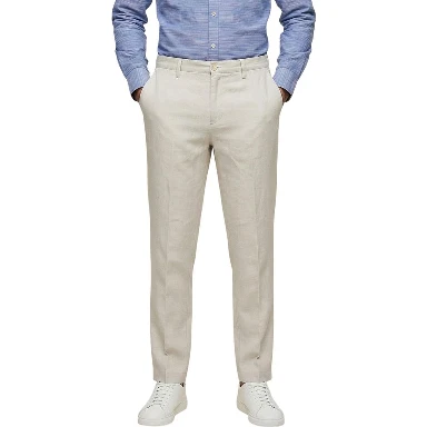 White Linen Casual Pants