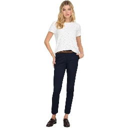 Blue Cotton Chino Pants